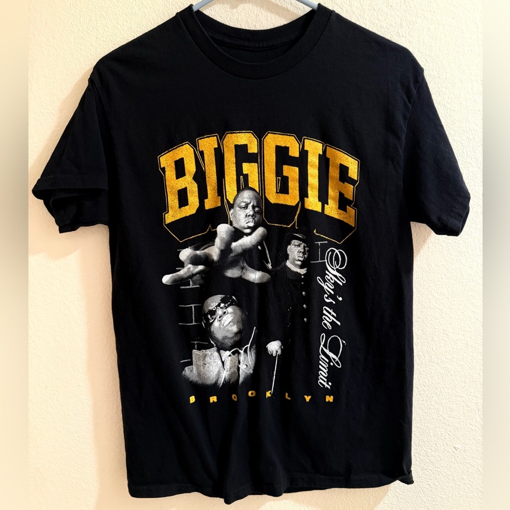 Notorious B.I.G. Biggie Sky's the Limit Brooklyn Black T-Shirt Unisex Size M